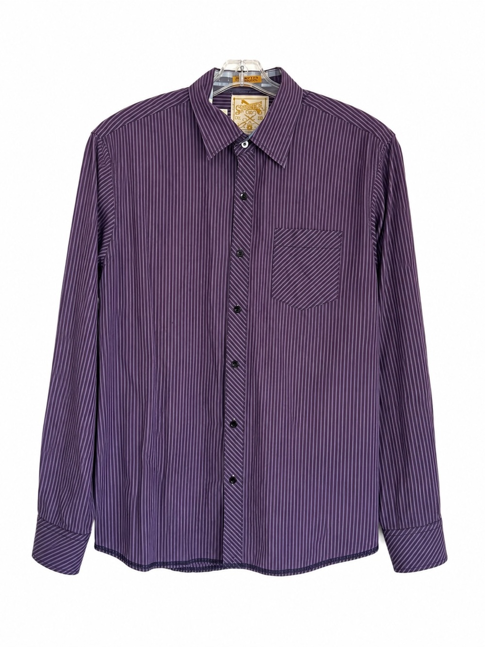Sovereign Code Craig Purple Striped Button Down Shirt Men's XL